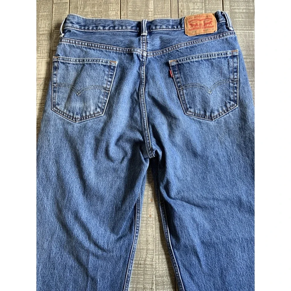 Levi's 550 Jeans Men Size 36x32 Blue Relaxed Fit Denim Cotton 92-108 Levi